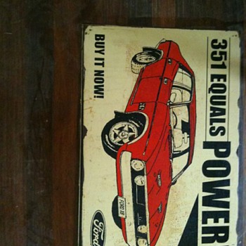 Painted ford orginal dealership signs in metal