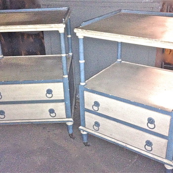 Gorgeous Hollywood regency two-drawer nightstands, bamboo legs-- HELP ME PLEASE DEISGN GURUS! - Furniture