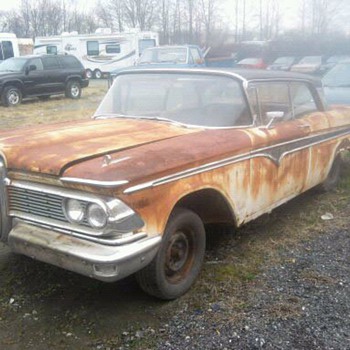 Old Edsel.  Add a 5.0 VZ8, disc brakes and a 5-speed...