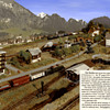 Z Guage layout circa 1969.  Landscape features all to scale.