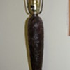 Art Nouveau?  Hand carved wood ferns table lamp - Help