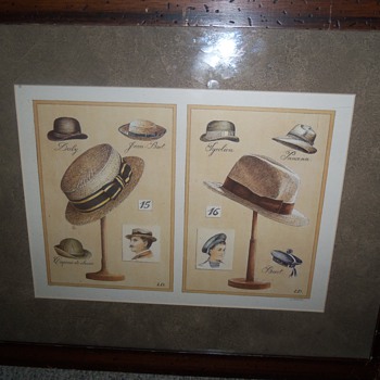 Vintage hats Lithograph?