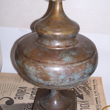 Metal Lamp with Dragon Finial - Lamps