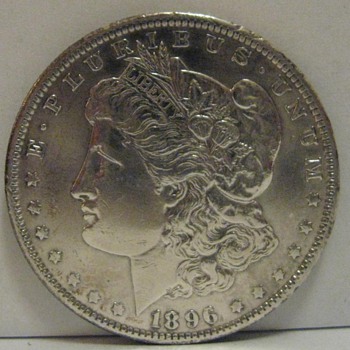 1896 US MORGAN SILVER DOLLAR  - US Coins
