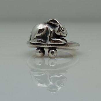 Sterling Silver Modernist Rabbit Ring - Fine Jewelry