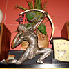 Jean de Roncourt style Archer "Marti" French Art Moderne Clock, 1930's
