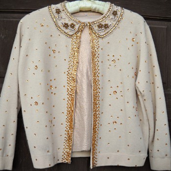 Vintage 50's - 60's Beaded & Sequin Sweater