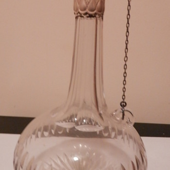 antique wine or ?? with a sterling silver top - Sterling Silver