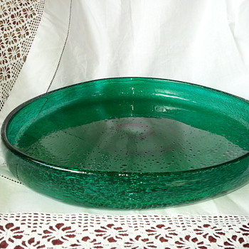 Large Hadeland 50's Platter (Greenland Series) by Arne Jon Jutrem - Art Glass