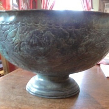 Standing Metal Bowl