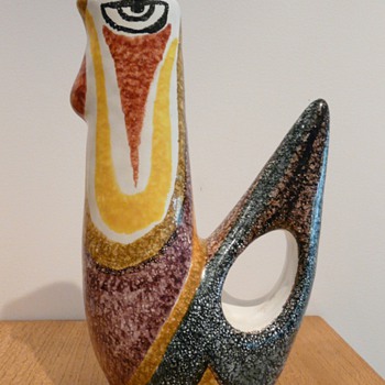 a Modernist Cockerel Vase or Jug