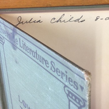 Julia Child signed poetry book