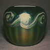 QUEZAL ART GLASS ROSE WATER VASE, circa 1905