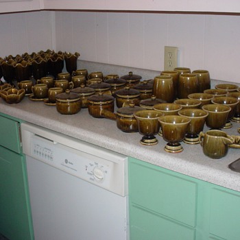 Thai Celadon Stoneware Green Crackle - Glassware
