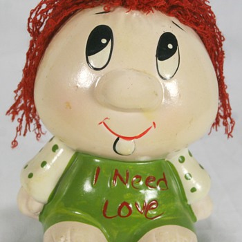 Cute Vintage Piggy Bank "I Need Love"
