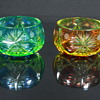 Val St Lambert cut to vaseline finger bowls