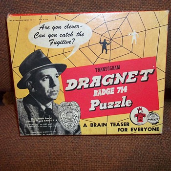 1955 DRAGNET PUZZLE GAME - Games