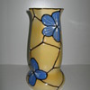 Czechoslovakia Pottery Art Deco Vase 30"s  decor is Blue Kvetnia 