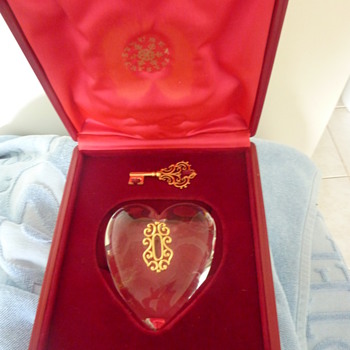 Heart and Key by the late James Houston - Art Glass
