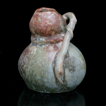 Jean Langlade French Art Nouveau Vegetal Form Stoneware Vase