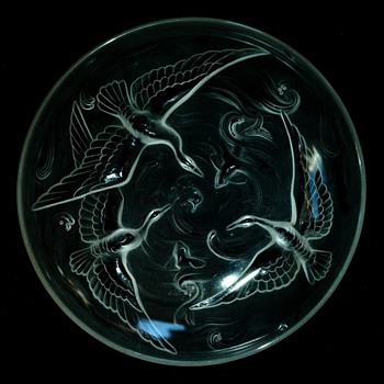 french art deco verlys signed centerpiece "les canards sauvages" - Art Deco