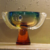 Art Deco Murano Pedestal bowl Flavio Poli