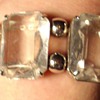 Large Emerald cut crystal bracelet.