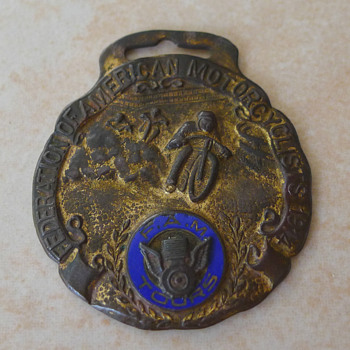 1914 FAM Motorcycle Tour Watch Fob. 
