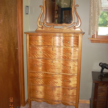 W.B. Moses & Sons Tiger Maple Chest of Drawers c.1903
