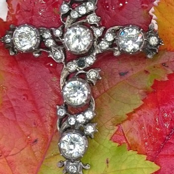 Victorian paste cross brooch - Fine Jewelry