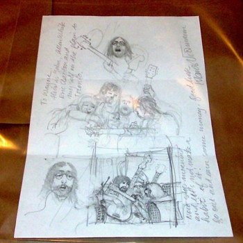 KLAUS VOORMANN ORIGINAL DRAWING - Music