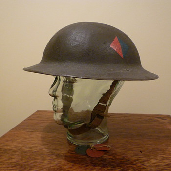 British WWI steel helmet, re issued WWII - Military and Wartime