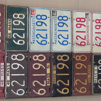 5 Digit Mass Plates From 47 to 89 - Signs