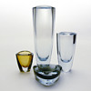 Strömbergshytan items from the same range: vases, cigarette holder and ashtray