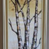 Vintage Oil on Canvas "Fall Birch Trees"