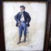 Watercolor of Civil War Soldier