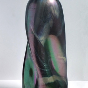 Rindskopf Marbled Twist Vase - Art Glass