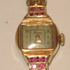 Gold and Ruby Watch 14k by Harman Watch Co.