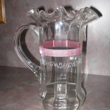  early 1900's hand blown glass Pitcher? - Glassware