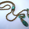 Beautiful Deco, Nouveau? Lariat Glass Necklace
