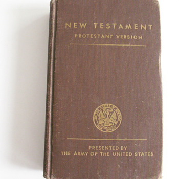 New Testament Presented by The Army Of The United States