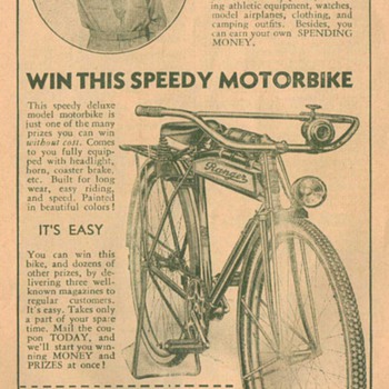 1932 Ranger Motorbike Advertisement