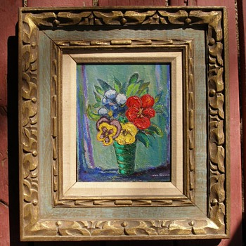 ORIGIONAL GEO.VAN SAAKE  Abstract Art Painting  - Folk Art