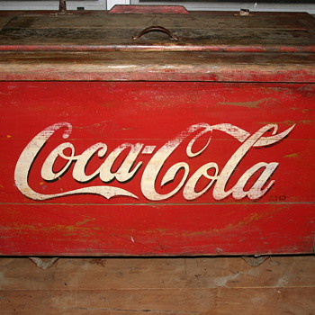 Antique coca cola ice chest