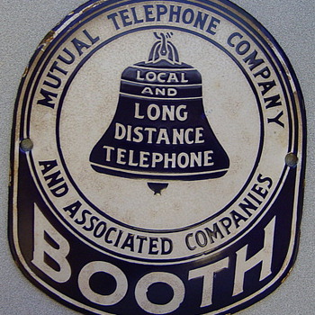 Mutual Telephone Company and Associated Companies Booth Sign - Signs