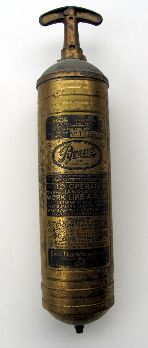 Old, Brass Pyrene Fire Extinguisher Still Full Collectors Weekly