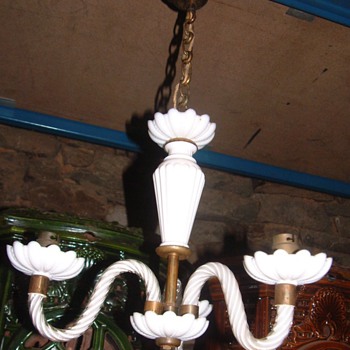 Milk Glass Chandelier