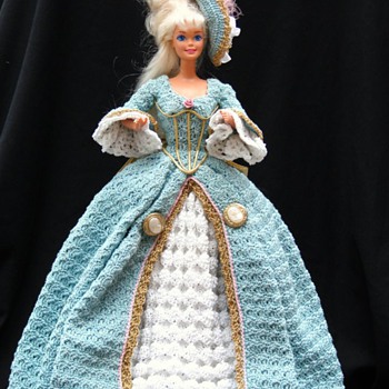Hand, Thread Crocheted Victorian Barbie Costume - Dolls