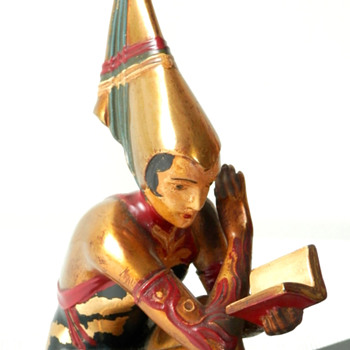 J.B. Hirsch Bookends, Contemplar By Henri Fugere - Art Deco