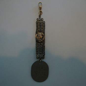 WWI Dogtag watch fob with attached profile - Pocket Watches